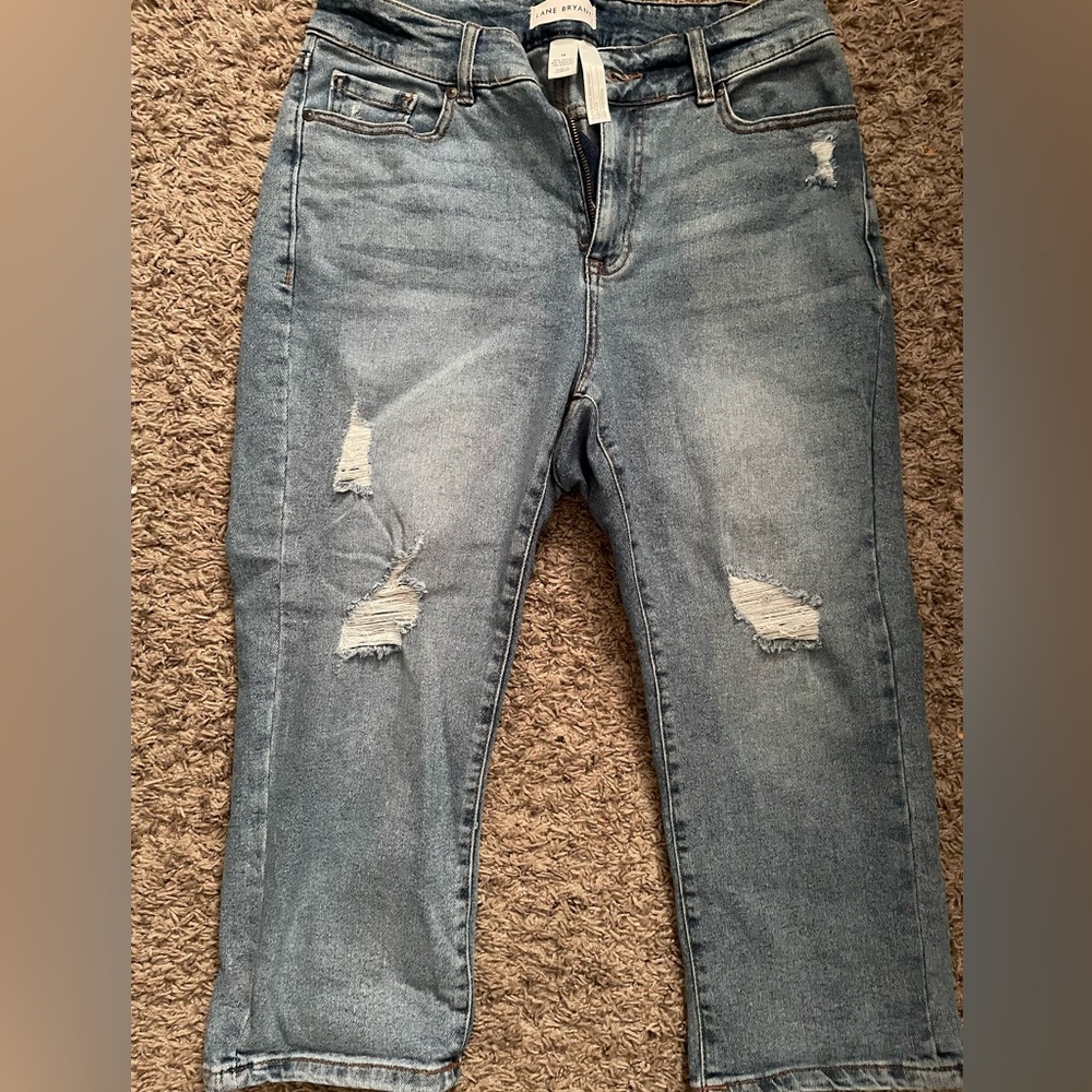 Lane Bryant distressed capris